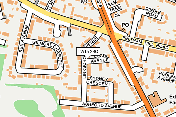 TW15 2BQ map - OS OpenMap – Local (Ordnance Survey)