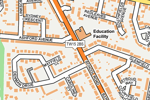TW15 2BS map - OS OpenMap – Local (Ordnance Survey)