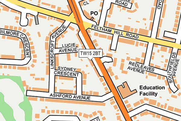 TW15 2BT map - OS OpenMap – Local (Ordnance Survey)