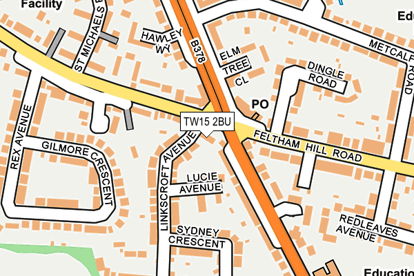 TW15 2BU map - OS OpenMap – Local (Ordnance Survey)