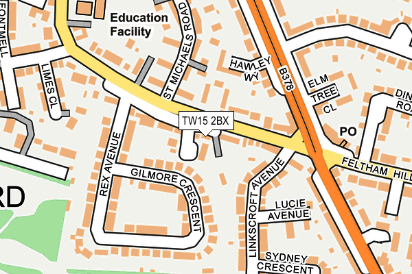 TW15 2BX map - OS OpenMap – Local (Ordnance Survey)