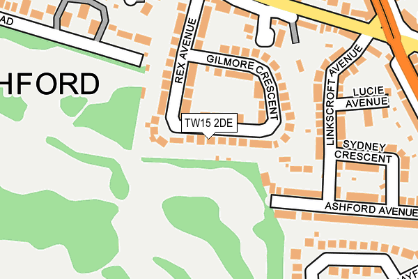 TW15 2DE map - OS OpenMap – Local (Ordnance Survey)
