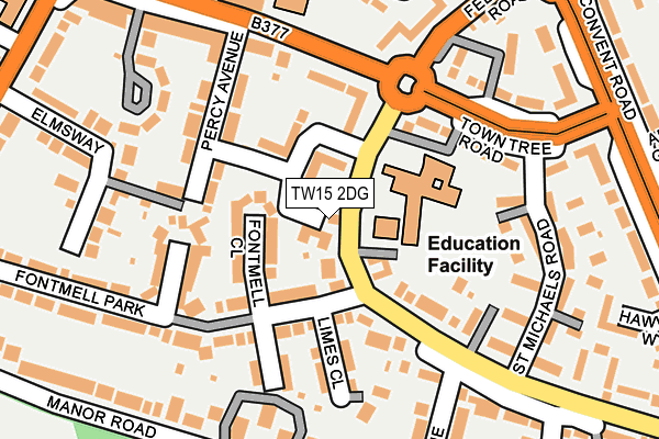 TW15 2DG map - OS OpenMap – Local (Ordnance Survey)