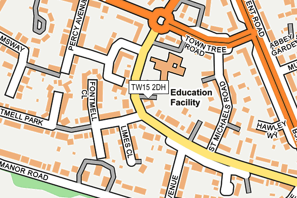 TW15 2DH map - OS OpenMap – Local (Ordnance Survey)