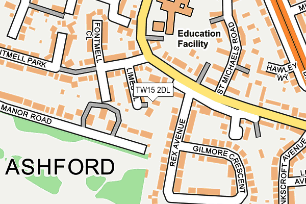 TW15 2DL map - OS OpenMap – Local (Ordnance Survey)