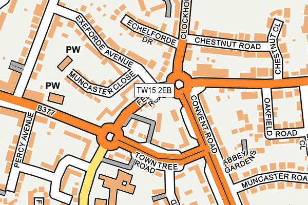 TW15 2EB map - OS OpenMap – Local (Ordnance Survey)