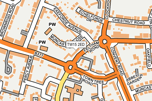 TW15 2ED map - OS OpenMap – Local (Ordnance Survey)
