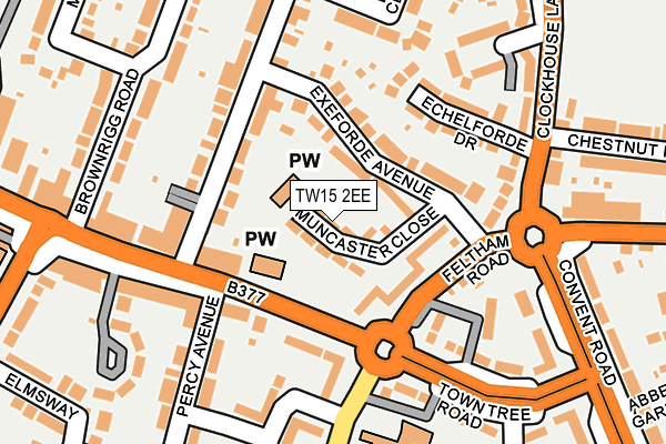 TW15 2EE map - OS OpenMap – Local (Ordnance Survey)