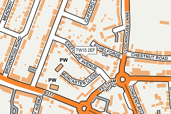 TW15 2EF map - OS OpenMap – Local (Ordnance Survey)