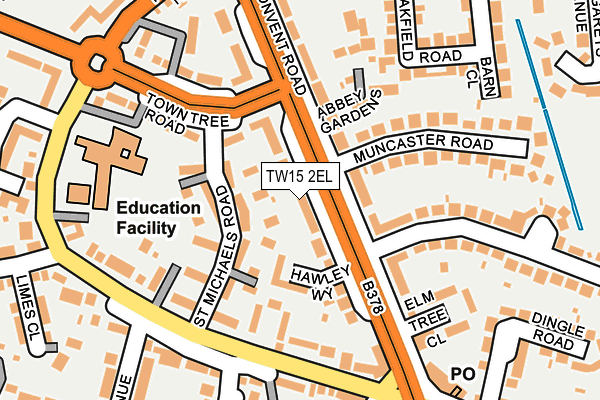 TW15 2EL map - OS OpenMap – Local (Ordnance Survey)