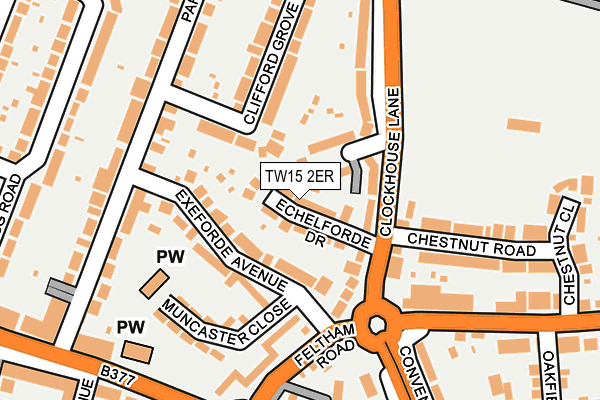 TW15 2ER map - OS OpenMap – Local (Ordnance Survey)