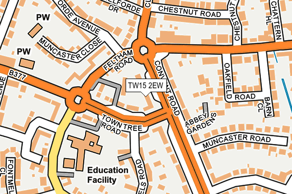 TW15 2EW map - OS OpenMap – Local (Ordnance Survey)