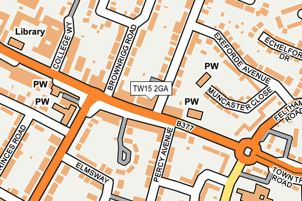 TW15 2GA map - OS OpenMap – Local (Ordnance Survey)