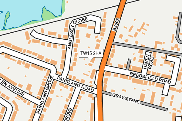 TW15 2HA map - OS OpenMap – Local (Ordnance Survey)