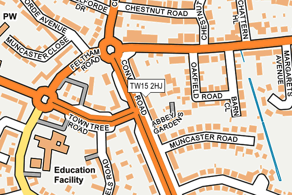 TW15 2HJ map - OS OpenMap – Local (Ordnance Survey)