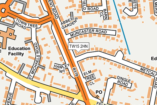 TW15 2HN map - OS OpenMap – Local (Ordnance Survey)