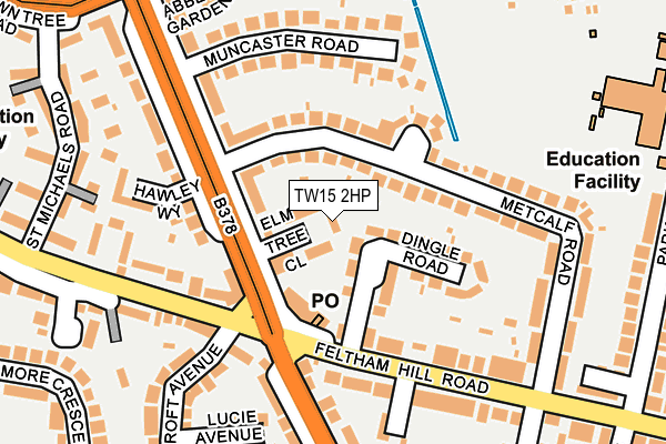 TW15 2HP map - OS OpenMap – Local (Ordnance Survey)