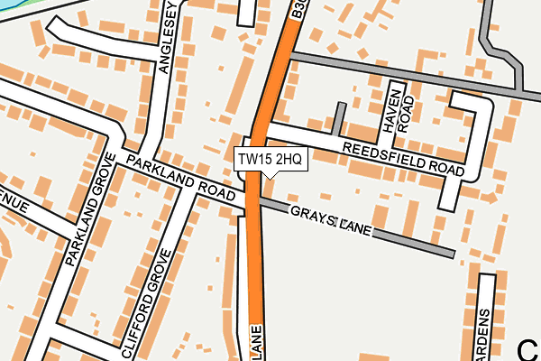 TW15 2HQ map - OS OpenMap – Local (Ordnance Survey)
