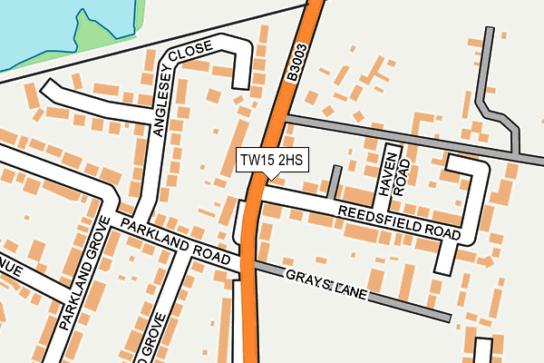 TW15 2HS map - OS OpenMap – Local (Ordnance Survey)
