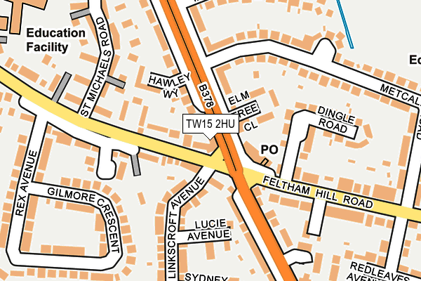TW15 2HU map - OS OpenMap – Local (Ordnance Survey)