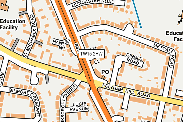 TW15 2HW map - OS OpenMap – Local (Ordnance Survey)
