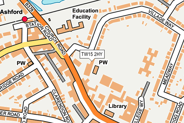 TW15 2HY map - OS OpenMap – Local (Ordnance Survey)