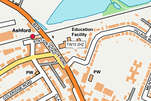 TW15 2HZ map - OS OpenMap – Local (Ordnance Survey)
