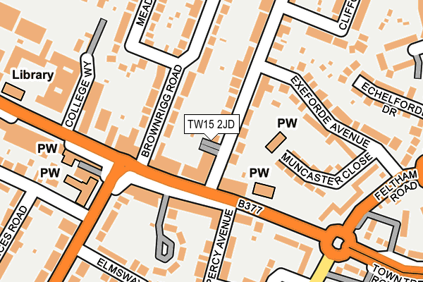 TW15 2JD map - OS OpenMap – Local (Ordnance Survey)