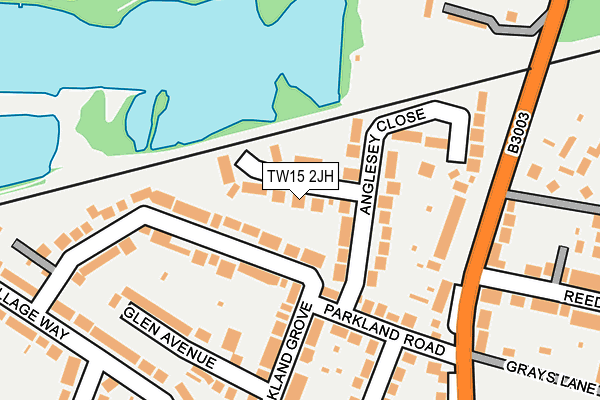 TW15 2JH map - OS OpenMap – Local (Ordnance Survey)