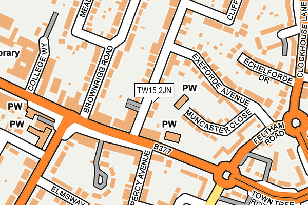 TW15 2JN map - OS OpenMap – Local (Ordnance Survey)
