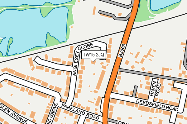 TW15 2JQ map - OS OpenMap – Local (Ordnance Survey)