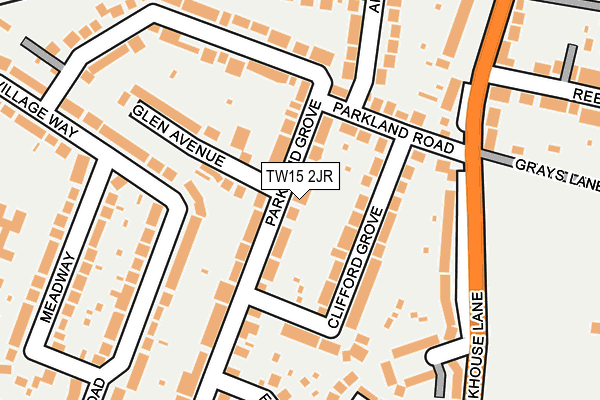 TW15 2JR map - OS OpenMap – Local (Ordnance Survey)