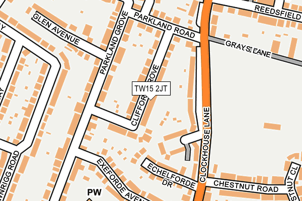 TW15 2JT map - OS OpenMap – Local (Ordnance Survey)