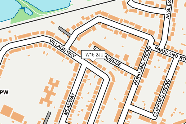 TW15 2JU map - OS OpenMap – Local (Ordnance Survey)