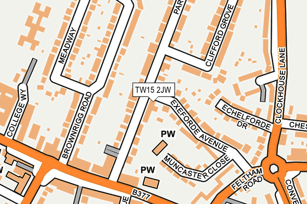 TW15 2JW map - OS OpenMap – Local (Ordnance Survey)