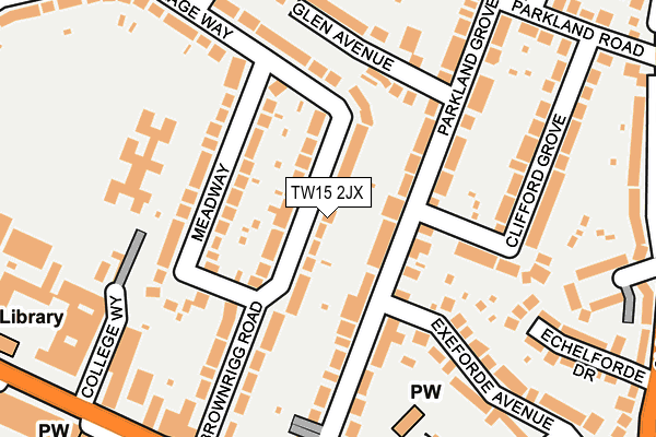 TW15 2JX map - OS OpenMap – Local (Ordnance Survey)