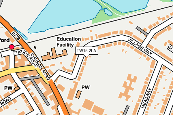 TW15 2LA map - OS OpenMap – Local (Ordnance Survey)