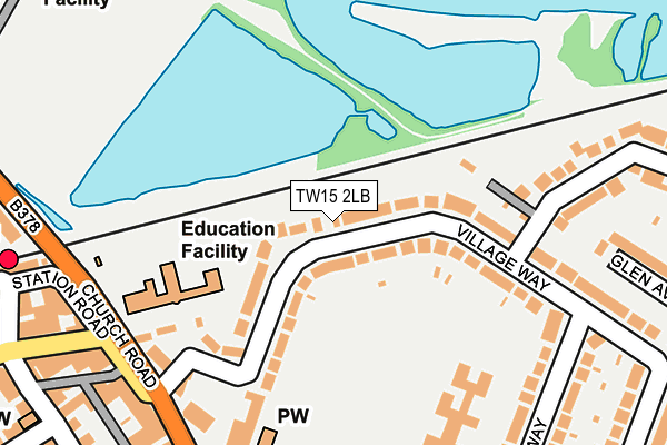 TW15 2LB map - OS OpenMap – Local (Ordnance Survey)