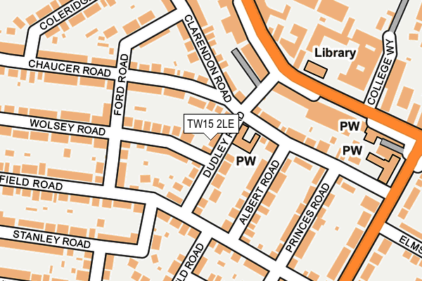 TW15 2LE map - OS OpenMap – Local (Ordnance Survey)