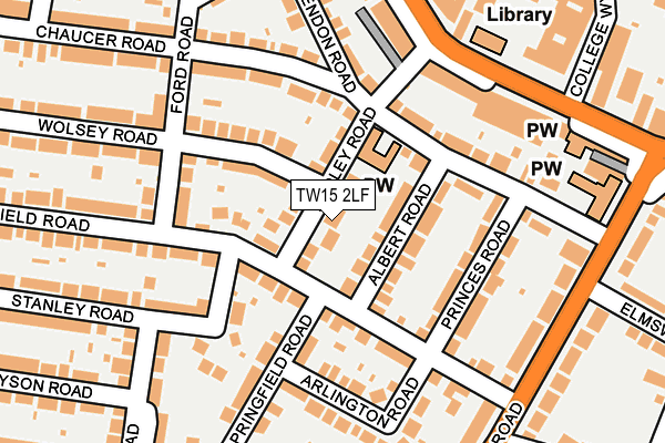 TW15 2LF map - OS OpenMap – Local (Ordnance Survey)