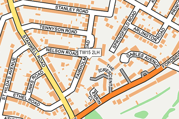 TW15 2LH map - OS OpenMap – Local (Ordnance Survey)