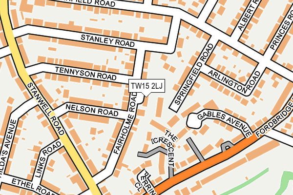 TW15 2LJ map - OS OpenMap – Local (Ordnance Survey)