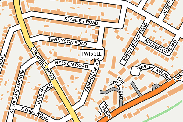 TW15 2LL map - OS OpenMap – Local (Ordnance Survey)