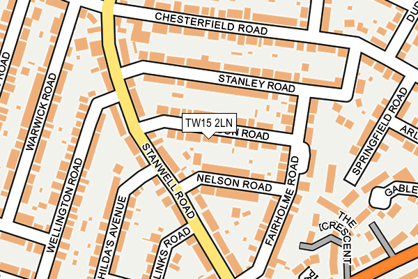 TW15 2LN map - OS OpenMap – Local (Ordnance Survey)