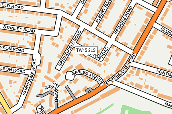 TW15 2LS map - OS OpenMap – Local (Ordnance Survey)