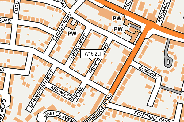 TW15 2LT map - OS OpenMap – Local (Ordnance Survey)