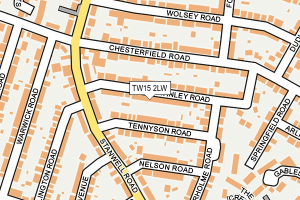 TW15 2LW map - OS OpenMap – Local (Ordnance Survey)
