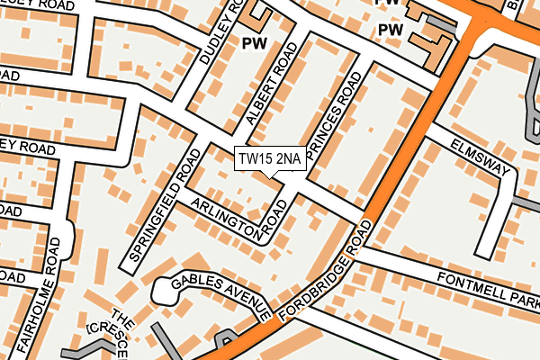 TW15 2NA map - OS OpenMap – Local (Ordnance Survey)