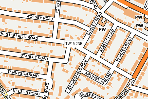 TW15 2NB map - OS OpenMap – Local (Ordnance Survey)
