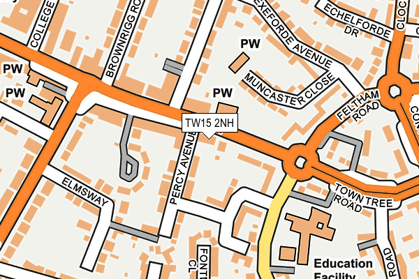 TW15 2NH map - OS OpenMap – Local (Ordnance Survey)